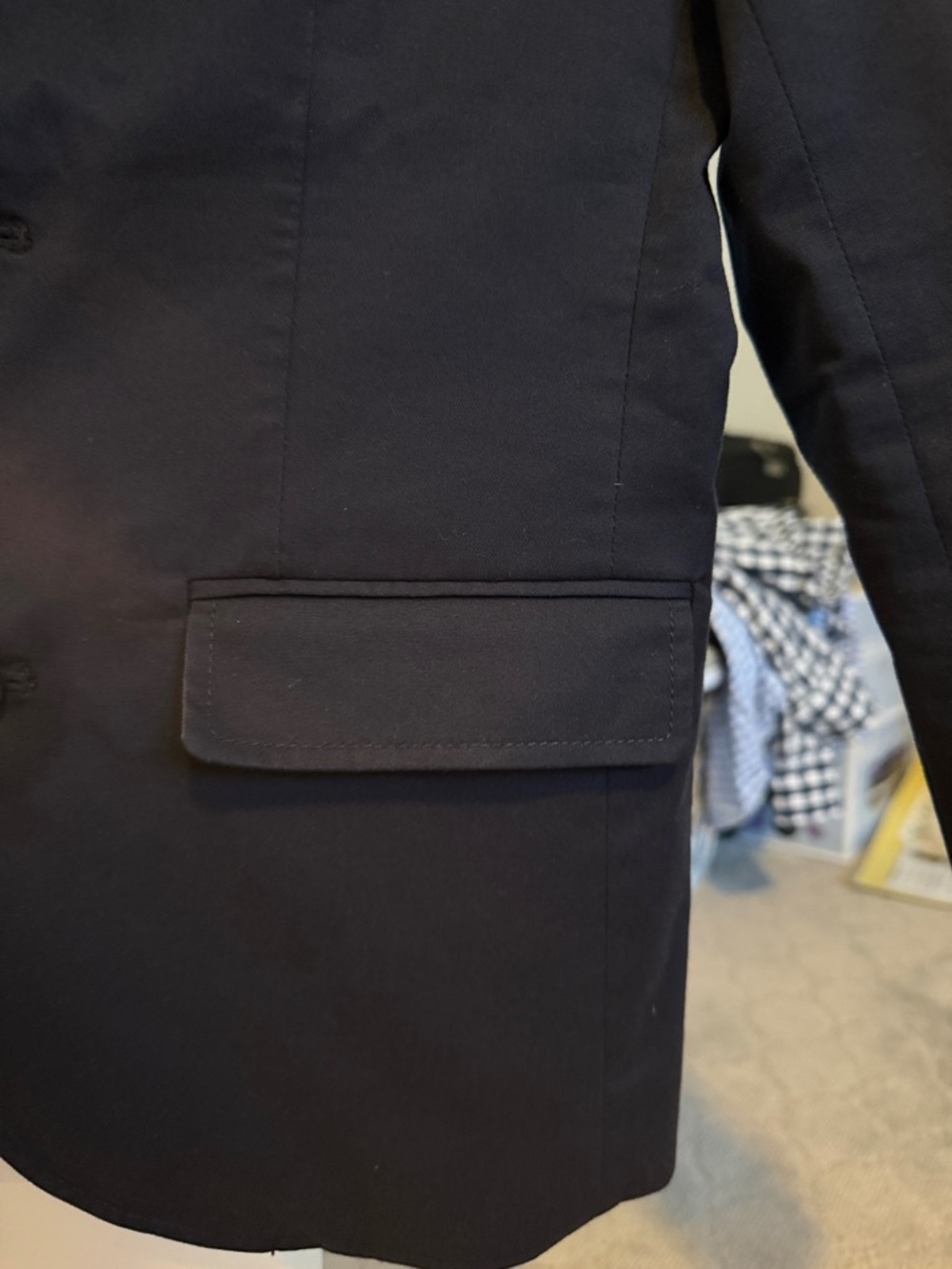 Crewcuts Navy Blue Boys' Two-Button Blazer - Picture 7 of 10